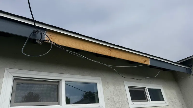 Replaced fascia board above new windows before final paint