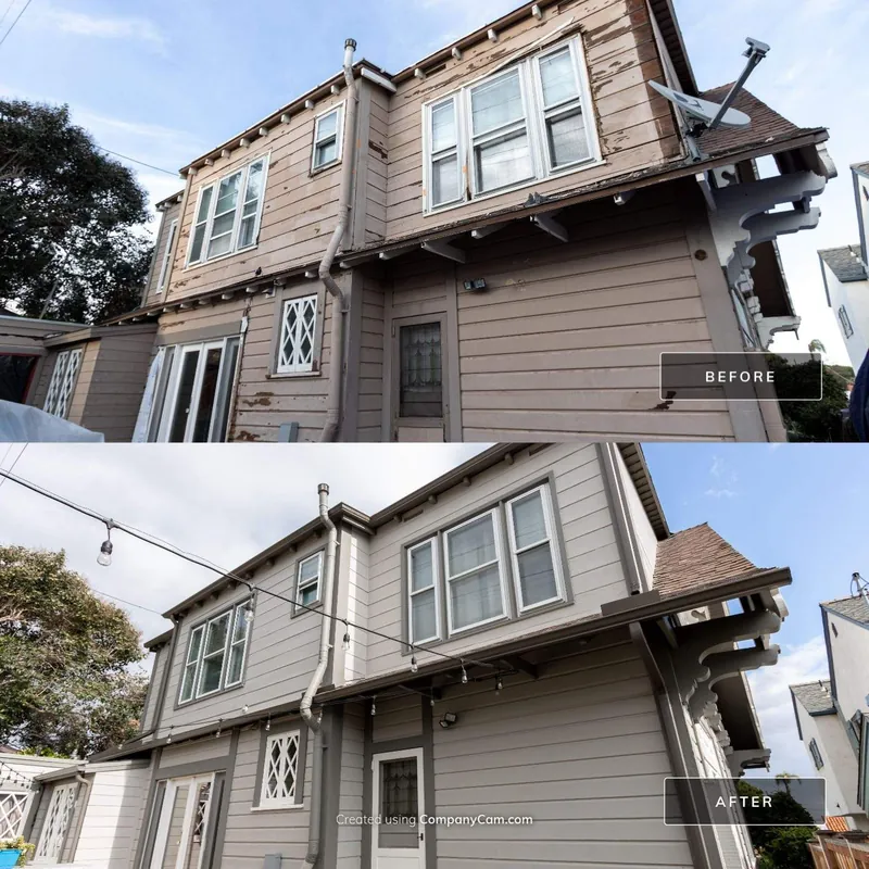 Before and after: rear of a historic Point Loma home