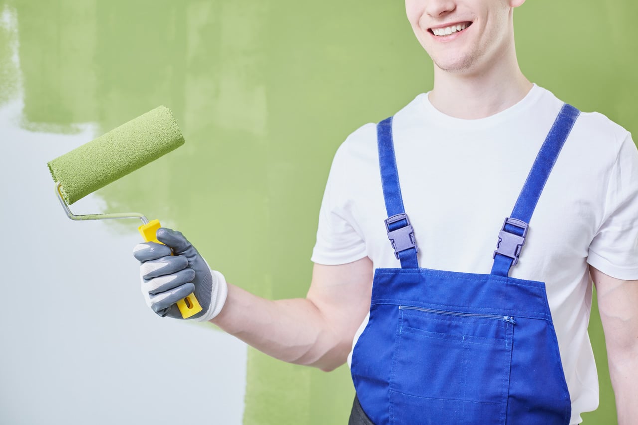 Trusted painting contractor in San Diego completing a year-end interior wall painting project for a refreshed home